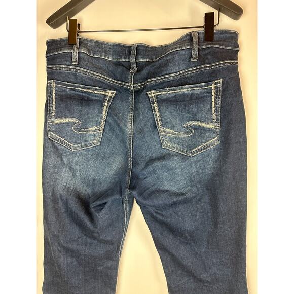 Silver Jeans Suki Bootcut Denim Jeans Dark Wash Stretch Women's Plus Size 18 33L - Picture 7 of 11